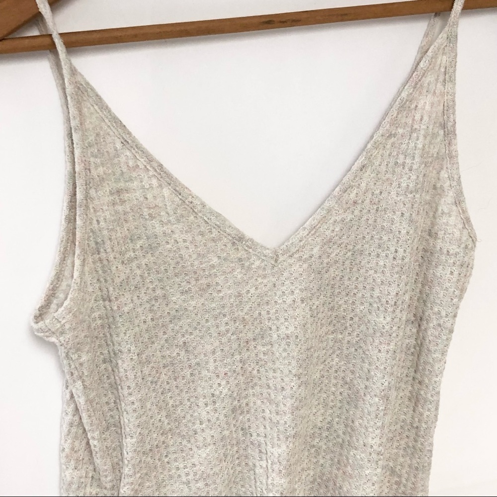 Urban Outfitters Waffle Knit Tie Front Crop Top - Picture 7 of 11